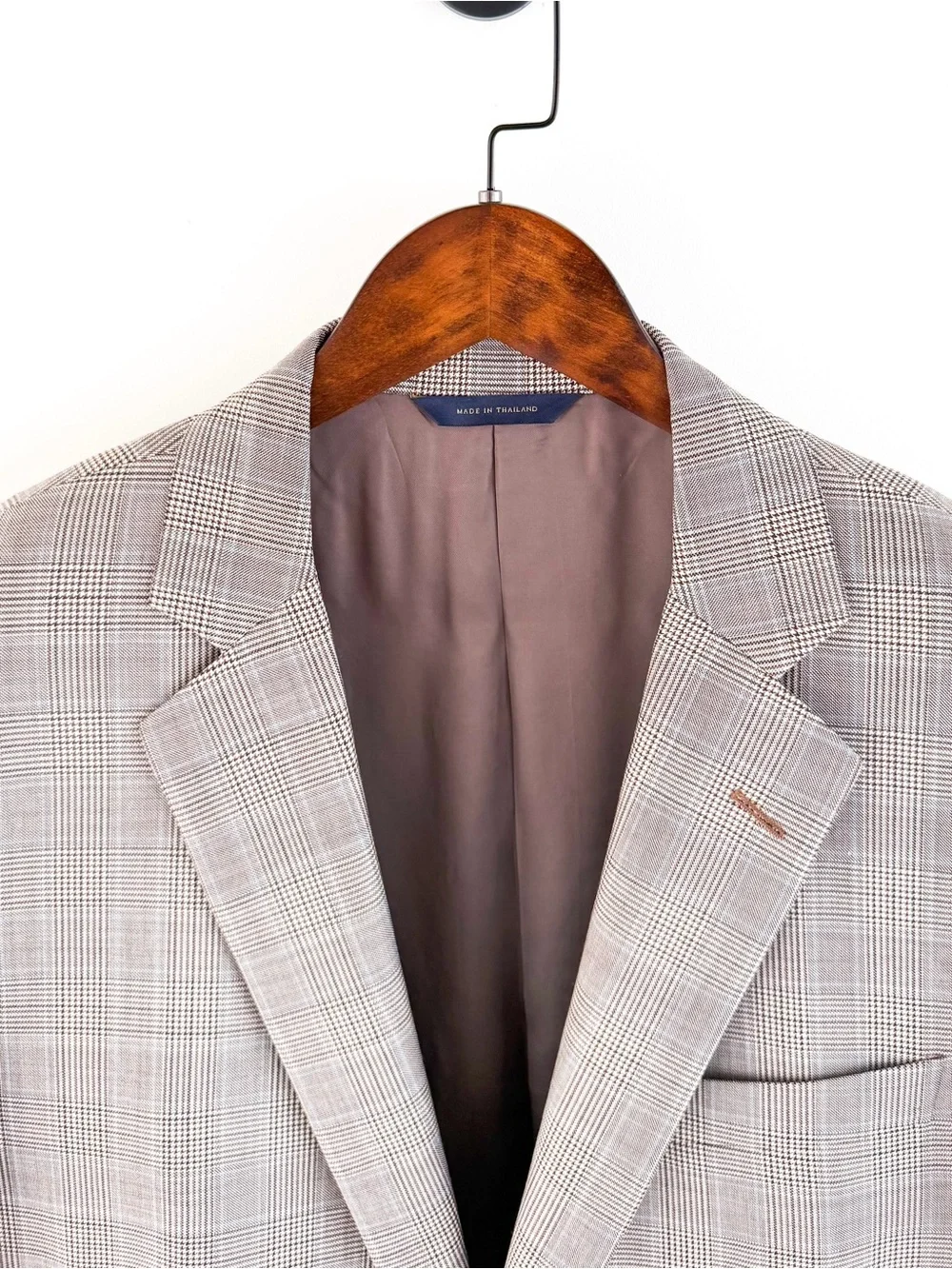 NWT NEW Brooks Brothers Glen Plaid Italian Sport Coat Tan Blue Blazer Men's 43L